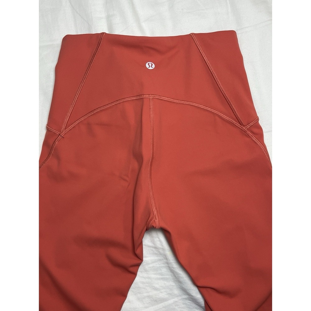 Lululemon Train Times Pant Women 4 Coral Yoga Leggings Mesh High Rise W5BU4S - Picture 4 of 10